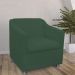 Combo 02 Poltronas Decorativa Tilla Pés Cromados Suede Verde - DS Estofados