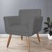Combo 02 Poltronas Decorativas Isabela em Tressê Suede Cinza - DS Estofados