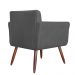 Combo 02 Poltronas Decorativas Isabela em Tressê Suede Cinza - DS Estofados
