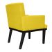 Combo 02 Poltronas Vitória Sala e Recepção Com Base de Madeira Suede Amarelo - DS Estofados