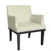 Combo 02 Poltronas Vitória Sala e Recepção Com Base de Madeira Suede Bege - DS Estofados