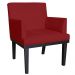 Combo 02 Poltronas Vitória Sala e Recepção Com Base de Madeira Suede Bordô - DS Estofados