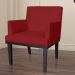 Combo 02 Poltronas Vitória Sala e Recepção Com Base de Madeira Suede Bordô - DS Estofados
