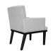Combo 02 Poltronas Vitória Sala e Recepção Com Base de Madeira Suede Branco - DS Estofados