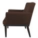 Combo 02 Poltronas Vitória Sala e Recepção Com Base de Madeira Suede Marrom - DS Estofados