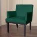 Combo 02 Poltronas Vitória Sala e Recepção Com Base de Madeira Suede Verde - DS Estofados