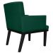 Combo 02 Poltronas Vitória Sala e Recepção Com Base de Madeira Suede Verde - DS Estofados