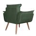 Combo 02 Poltronas decorativas mais um Puff Opalla Pés Palito Verde - DS Estofados