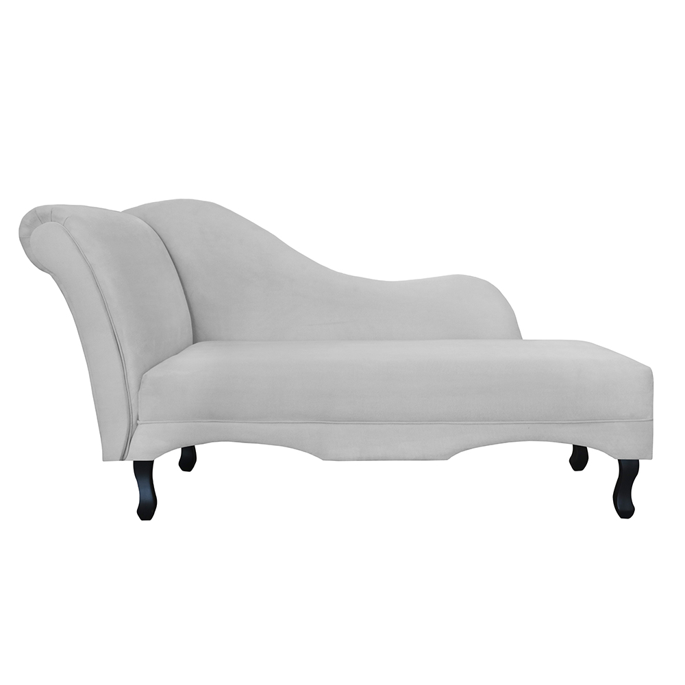 Combo 02 Recamier Namoradeira Divã Lado Direito e Esquerdo Olivia Suede Branco - DS Estofados