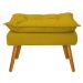 Combo Namoradeira Sofá 02 lugares mais 01 Poltrona decorativa e um Puff Opalla Pés Palito Amarelo - DS Estofados
