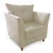 Combo Poltrona Decorativa Isis Mais Puff Opalla Suede Bege - DS Estofados