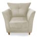 Combo Poltrona Decorativa Isis Mais Puff Opalla Suede Bege - DS Estofados