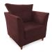 Combo Poltrona Decorativa Isis Mais Puff Opalla Suede Bordô - DS Estofados