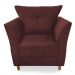 Combo Poltrona Decorativa Isis Mais Puff Opalla Suede Bordô - DS Estofados