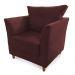 Combo Poltrona Decorativa Isis Mais Puff Opalla Suede Bordô - DS Estofados