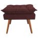 Combo Poltrona Decorativa Isis Mais Puff Opalla Suede Bordô - DS Estofados