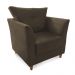 Combo Poltrona Decorativa Isis Mais Puff Opalla Suede Marrom - DS Estofados