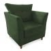 Combo Poltrona Decorativa Isis Mais Puff Opalla Suede Verde - DS Estofados