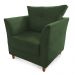 Combo Poltrona Decorativa Isis Mais Puff Opalla Suede Verde - DS Estofados