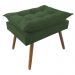 Combo Poltrona Decorativa Isis Mais Puff Opalla Suede Verde - DS Estofados