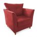 Combo Poltrona Decorativa Isis Mais Puff Opalla Suede Vermelho - DS Estofados