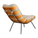 Combo Poltrona Decorativa mais Puff Costela Suede Bege - DS Estofados