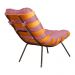 Combo Poltrona Decorativa mais Puff Costela Suede Rosa