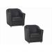 Conjunto 02 Poltronas Decorativa Para Escritório E Sala De Estar Tilla Napa Preto -  DS Estofados