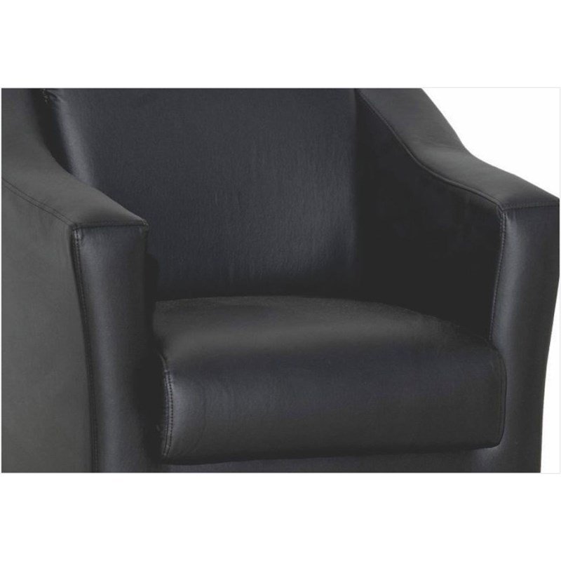 Conjunto 02 Poltronas Decorativa Para Escritório E Sala De Estar Tilla Napa Preto -  DS Estofados