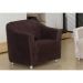 Conjunto 02 Poltronas Decorativa Para Escritório E Sala De Estar Tilla Suede Marrom - DS Estofados