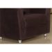 Conjunto 02 Poltronas Decorativa Para Escritório E Sala De Estar Tilla Suede Marrom - DS Estofados