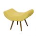 Conjunto 02 Puffs Banqueta Emília Em Suede Liso Amarelo - DS Móveis