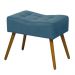 Conjunto 02 Puffs Banqueta Retangular Suede Liso Azul Royal - DS Móveis