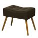 Conjunto 02 Puffs Banqueta Retangular Suede Liso Marrom - DS Móveis
