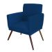 Conjunto 2 Poltronas Decorativa Nina Rodapé Suede Azul Marinho - DS Móveis