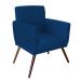 Conjunto 2 Poltronas Decorativa Nina Rodapé Suede Azul Marinho - DS Móveis