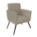 Conjunto 2 Poltronas Decorativa Nina Rodapé Suede Bege - DS Móveis