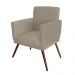 Conjunto 2 Poltronas Decorativa Nina Rodapé Suede Bege - DS Móveis