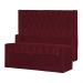 Conjunto Cabeçeira mais Calçadeira Baú Casal Emma Suede Bordô