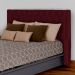 Conjunto Cabeçeira mais Calçadeira Baú Casal Emma Suede Bordô