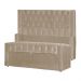 Conjunto Cabeçeira mais Calçadeira Baú Casal Emma Suede Cappuccino