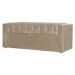 Conjunto Cabeçeira mais Calçadeira Baú Casal Emma Suede Cappuccino