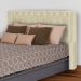 Conjunto Cabeçeira mais Calçadeira Baú Casal Emma Suede Marfim