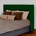 Conjunto Cabeçeira mais Calçadeira Baú Casal Emma Suede Verde