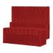 Conjunto Cabeçeira mais Calçadeira Baú Casal Emma Suede Vermelho