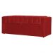 Conjunto Cabeçeira mais Calçadeira Baú Casal Emma Suede Vermelho