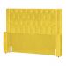 Conjunto Cabeçeira mais Calçadeira Baú Casal Queen Emma Suede Amarelo