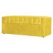 Conjunto Cabeçeira mais Calçadeira Baú Casal Queen Emma Suede Amarelo