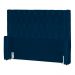 Conjunto Cabeçeira mais Calçadeira Baú Casal Queen Emma Suede Azul Marinho
