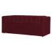 Conjunto Cabeçeira mais Calçadeira Baú Casal Queen Emma Suede Bordô